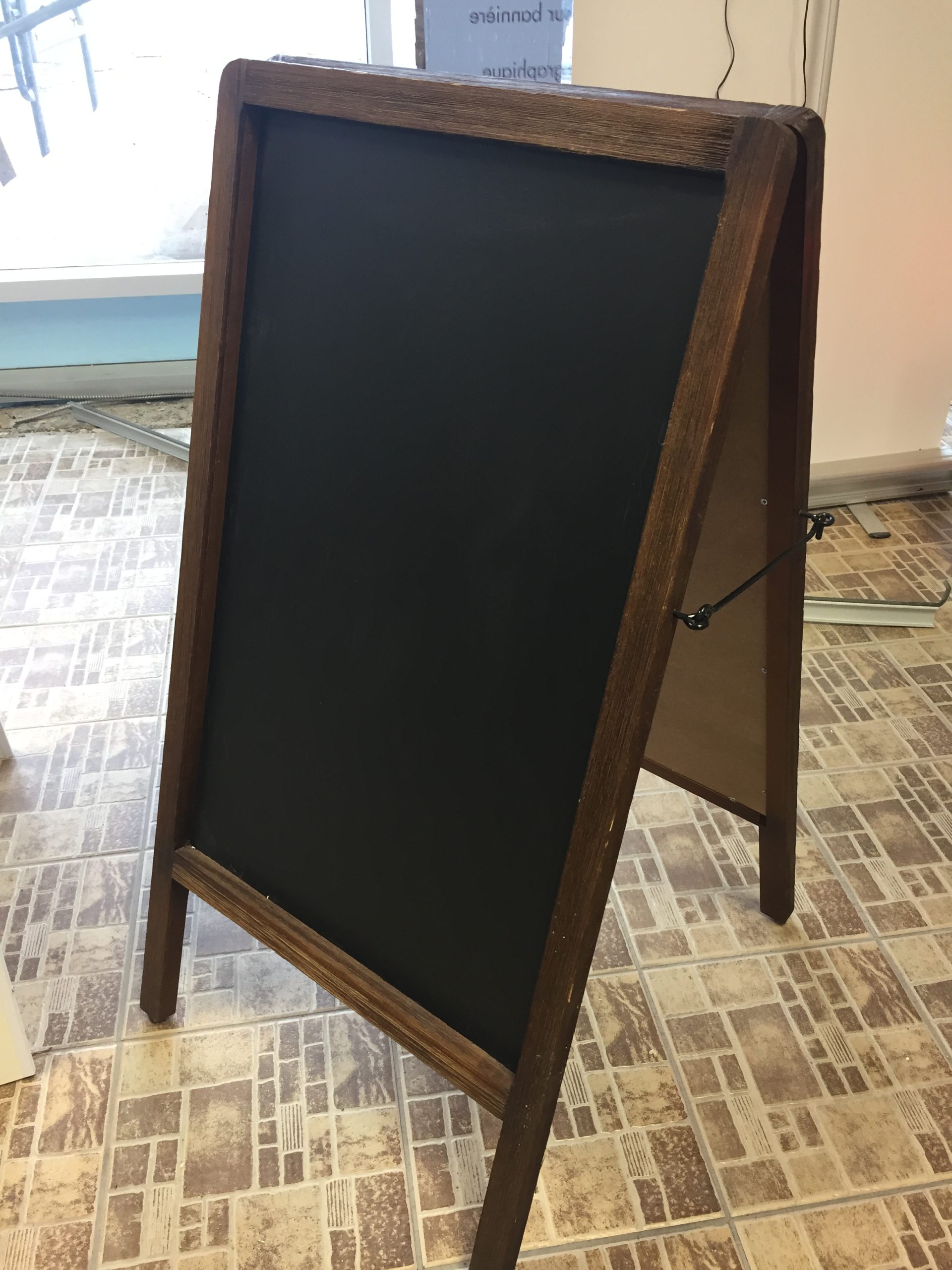 Wood Frame Chalkboard Easel (Mahogany Finish)