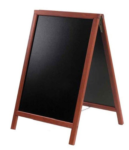 Wood Frame Chalkboard Easel (Mahogany Finish)