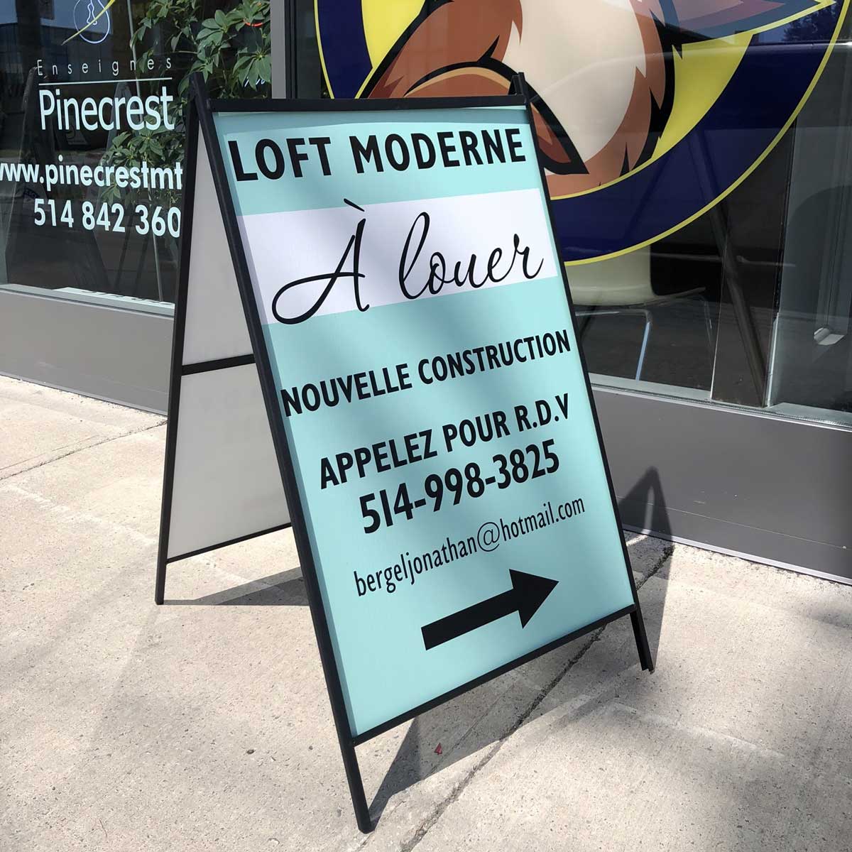 custom sandwich board signs montreal